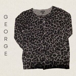George Leonard Print Button-Up Cardigan